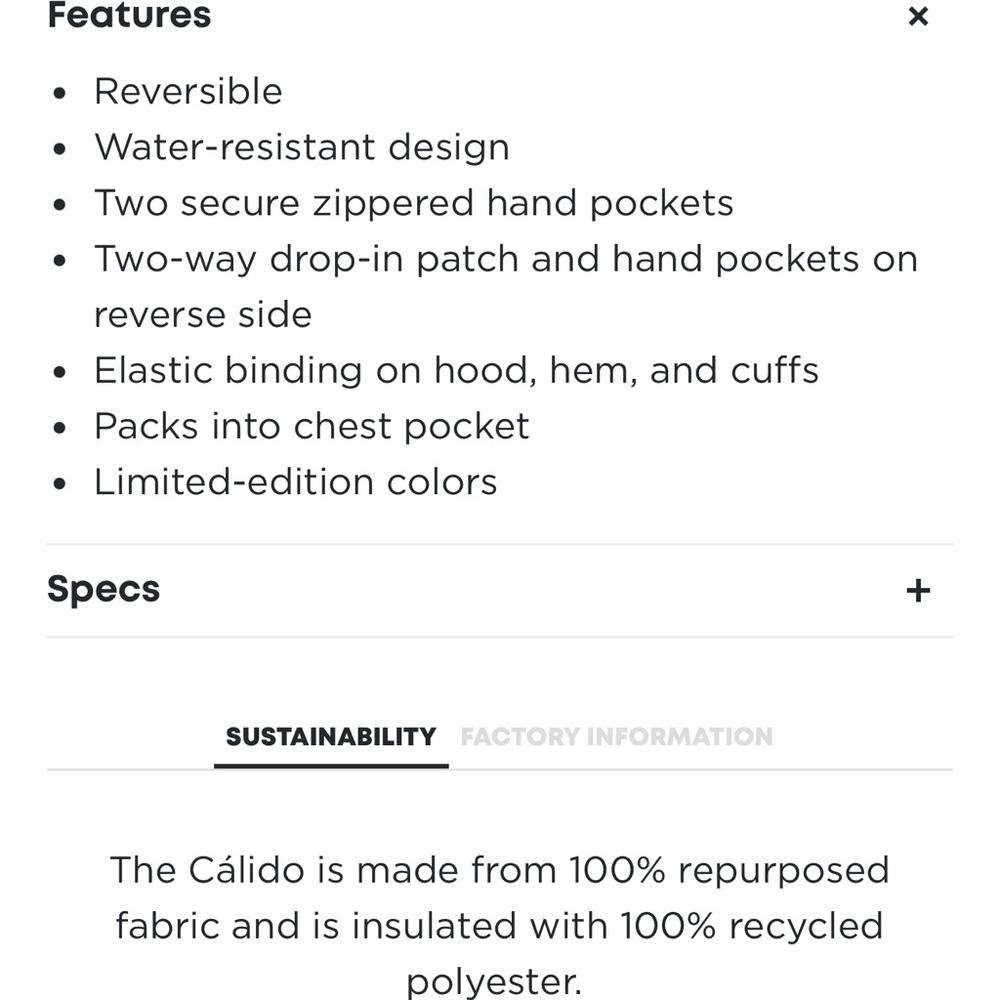 Cotopaxi Teca Calido Reversible Hooded Jacket - Large - Picture 7 of 8